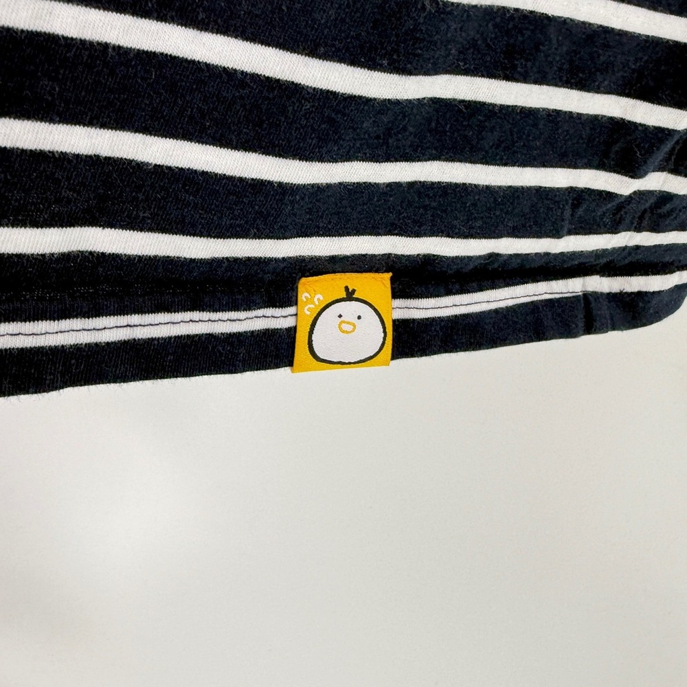 OHMONAH Mens Navy White Stripe Penguin Ice Cream Graphic T Shirt Size‎ Medium - Picture 4 of 7